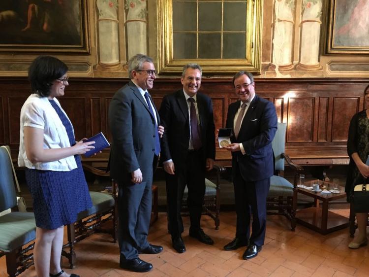 Il Ministro Presidente del Land Nord-Rhein-Westfalen, Armin Laschet,visita la Comunità di Sant'Egidio